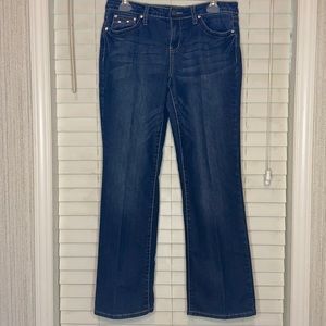 Earl Jean Dark Wash Embellished Denim Jeans 10P
